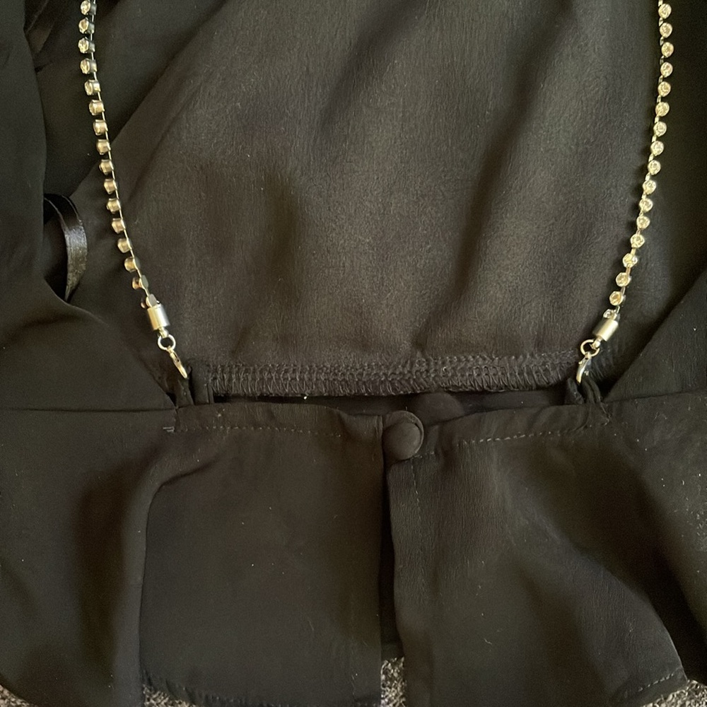 NWT Rhinestone Strap Crop Top - Picture 5 of 8